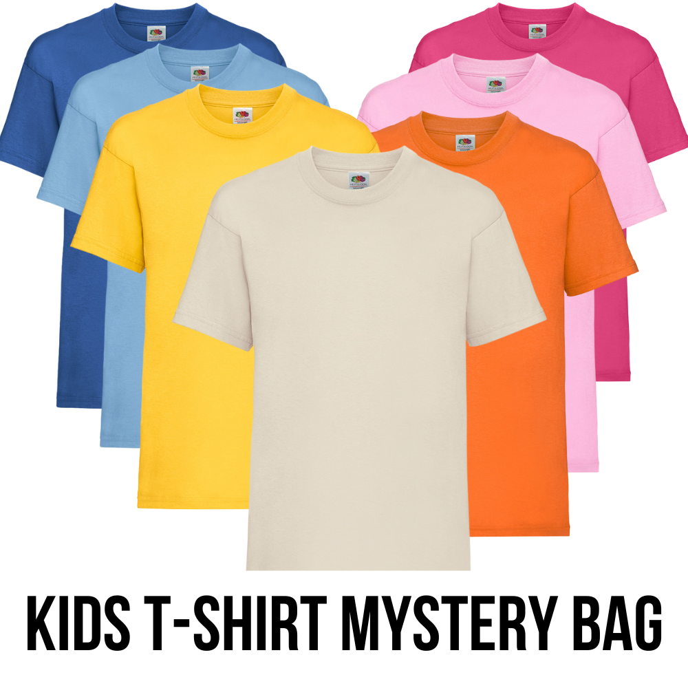 10 x Plain Kids T shirt Mystery bag Deal RRP £35!